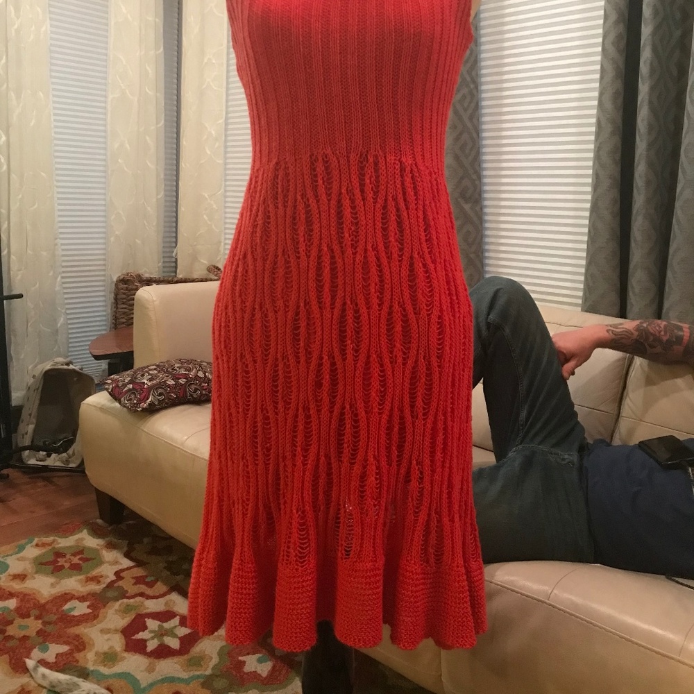 Cynthia Rowley crochet knit dress